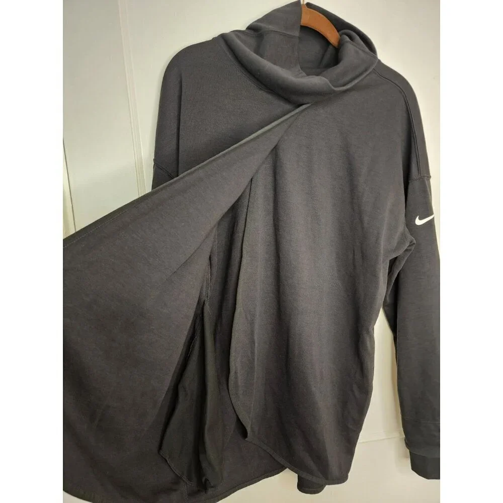 Nike Maternity Nursing Pullover Black Sweatshirt Women’s Medium Mock Neck